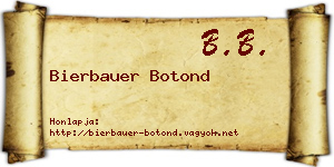 Bierbauer Botond névjegykártya