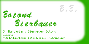 botond bierbauer business card